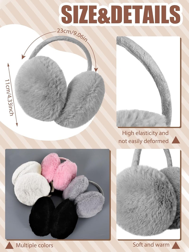 Fourluoo 4 Pcs Warm Ear Muffs Winter Earmuffs Cute Ear Covers for Kids teenager Outdoor Activities Warmth - Image 3